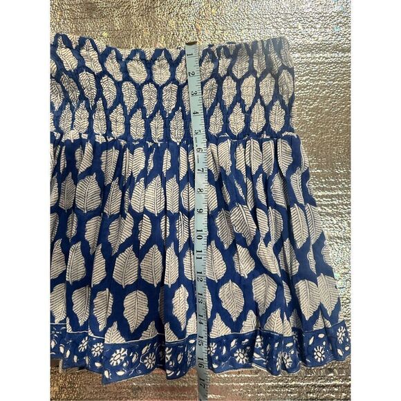 Sur La Vague SLV Women’s Boho Blue & White Mini Skirt, size 8 - Picture 5 of 6